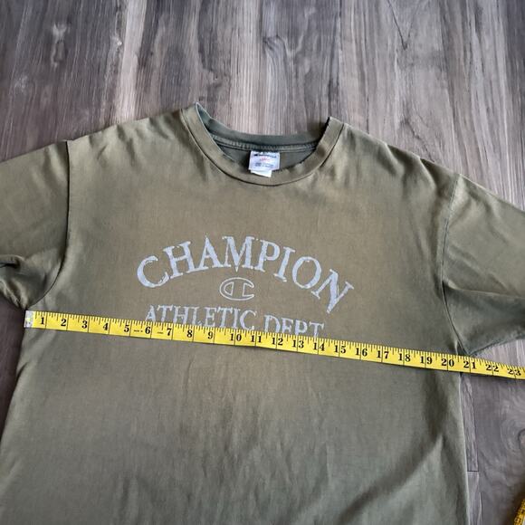Vintage Sun Faded Gradient Champion T-Shirt Men's Size L Green WIP 1990s - Picture 4 of 7